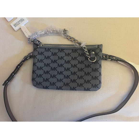 Michael Kors Monogram print waist Fanny bag Blue-New w/tags - Picture 2 of 4